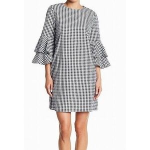 BeachLunchLounge Black and White Plaid Dress